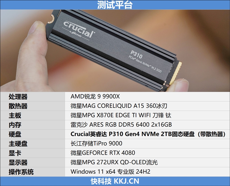 英睿达P310 SSD 2TB评测：满速PCIe 4.0还自带散热片 PS5扩容好选择