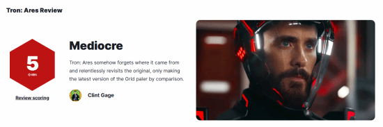 烂完了!电影《创:战神》IGN仅5分:本来只想给4分